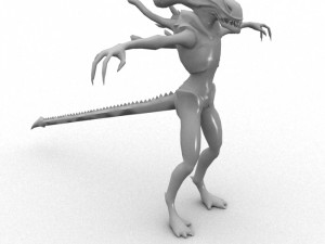 xeno soldier rigged Modèle 3D