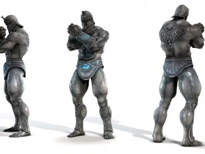 colossus rigged 3D Model