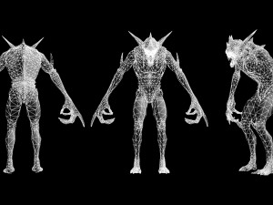 demon rigged 3D 모델