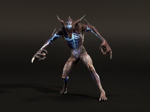 demon rigged 3D 모델