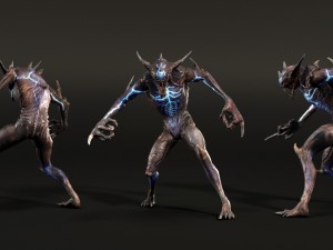 demon rigged 3D 모델