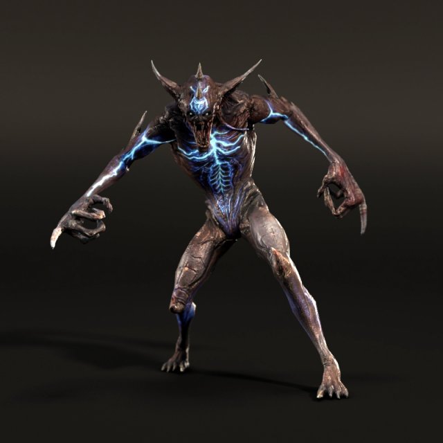 demon rigged 3D 모델 .c4d .max .obj .3ds .fbx .stl .blend 