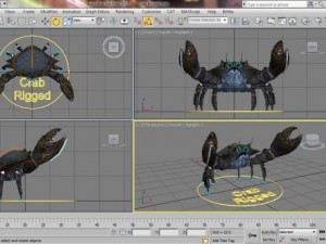 crab rigged Model 3D