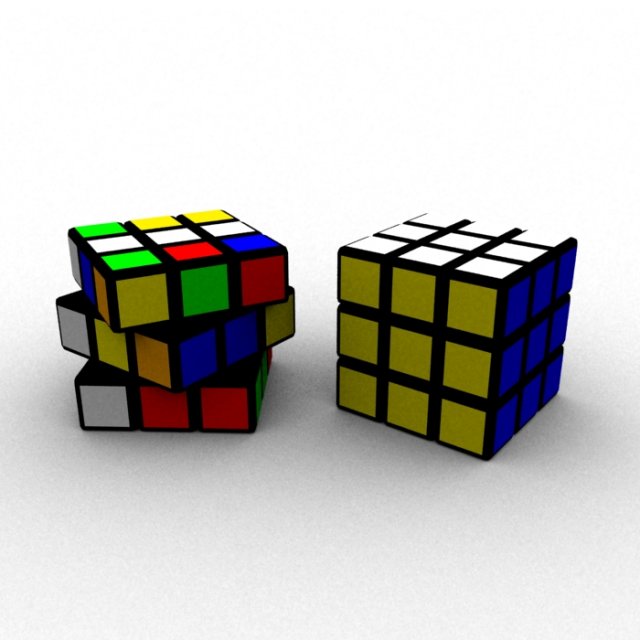 rubicks cube 3D Model .c4d .max .obj .3ds .fbx .stl .blend 