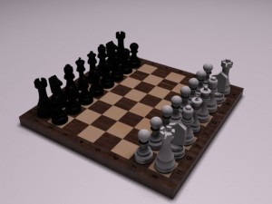 chess set Model 3D