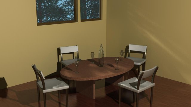 table and chairs Modèle 3D .c4d .max .obj .3ds .fbx .stl .blend 