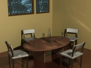 table and chairs 3D Model