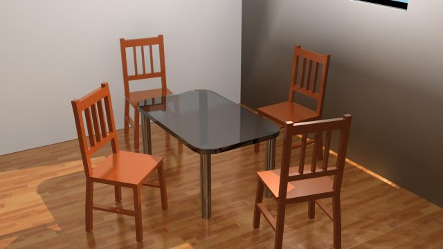 table and chairs Modèle 3D .c4d .max .obj .3ds .fbx .stl .blend 
