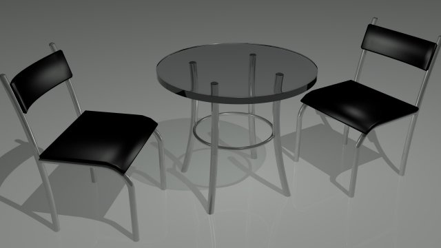 table and chair 3D Модель .c4d .max .obj .3ds .fbx .stl .blend