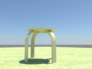 ikea stool Modello 3D