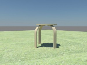 ikea stool Modello 3D