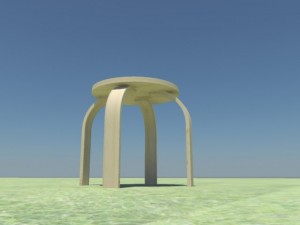 ikea stool Modello 3D