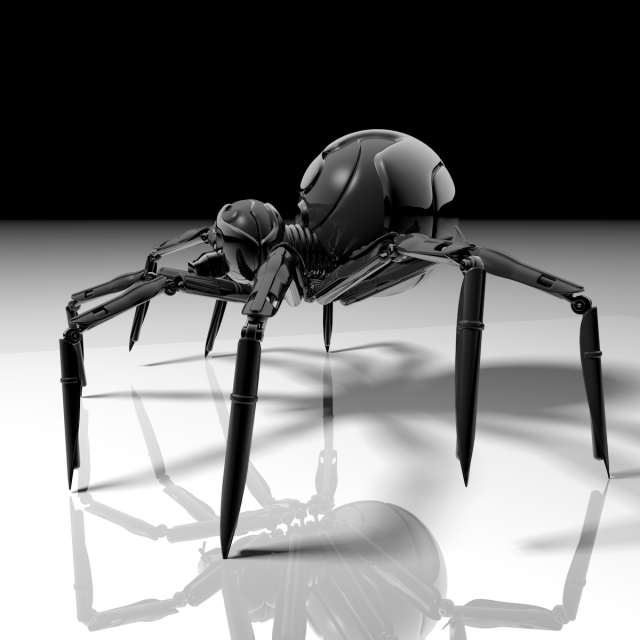 robot spider hlight 3Dモデル .c4d .max .obj .3ds .fbx .stl .blend 