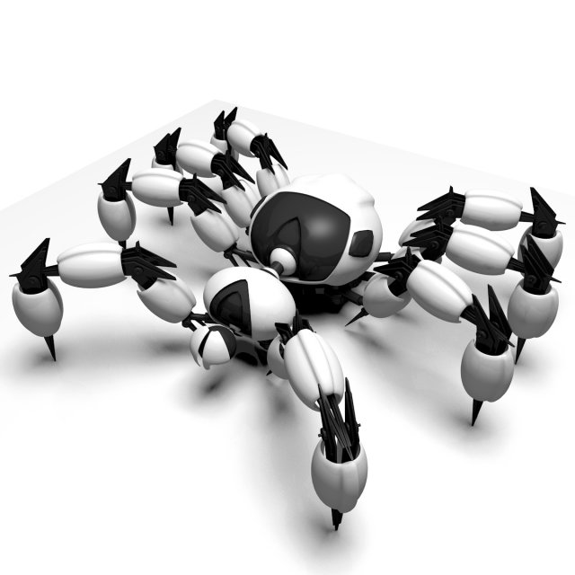 robot spider eximus rigged 3D Модель .c4d .max .obj .3ds .fbx .stl .blend 
