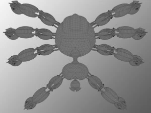 robot spider eximus rigged 3D Model