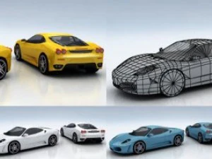 cars mega pack 50 items 3D Model