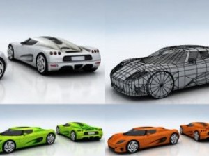 cars mega pack 50 items 3D Модель