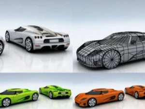 cars mega pack 50 items 3D Model