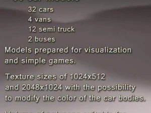cars mega pack 50 items 3D Model