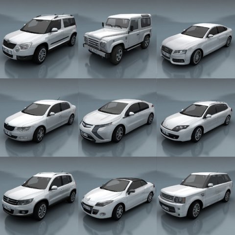 10 city cars models e 3Dモデル .c4d .max .obj .3ds .fbx .stl .blend 