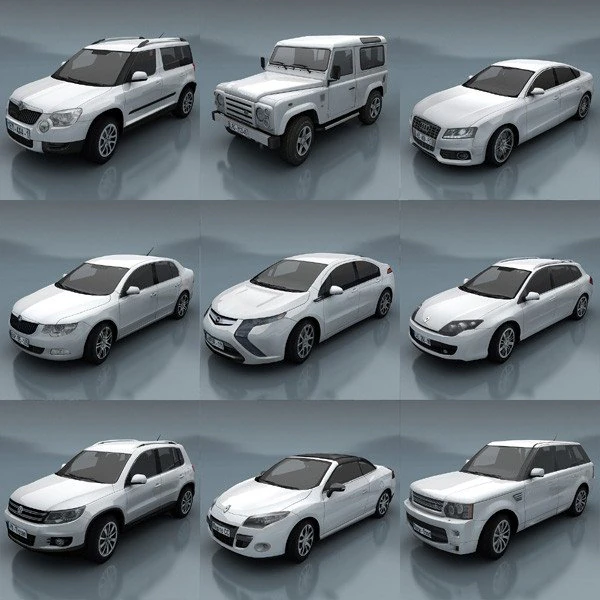 10 city cars models e 3D Model .c4d .max .obj .3ds .fbx .stl .blend 