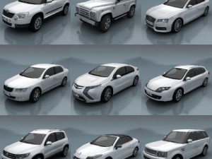 10 city cars models e Modello 3D