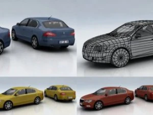 10 city cars models e 3D Model