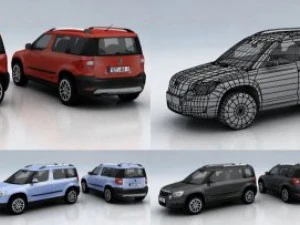 10 city cars models e 3D Model