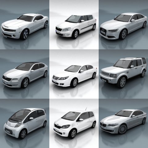 10 city cars models f Modelo 3D .c4d .max .obj .3ds .fbx .stl .blend 