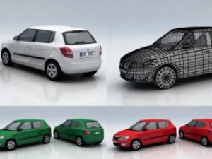 10 city cars models f Modelo 3D