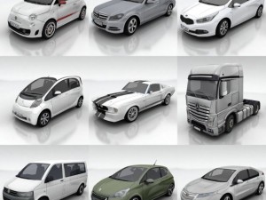 10 city cars models g Modello 3D