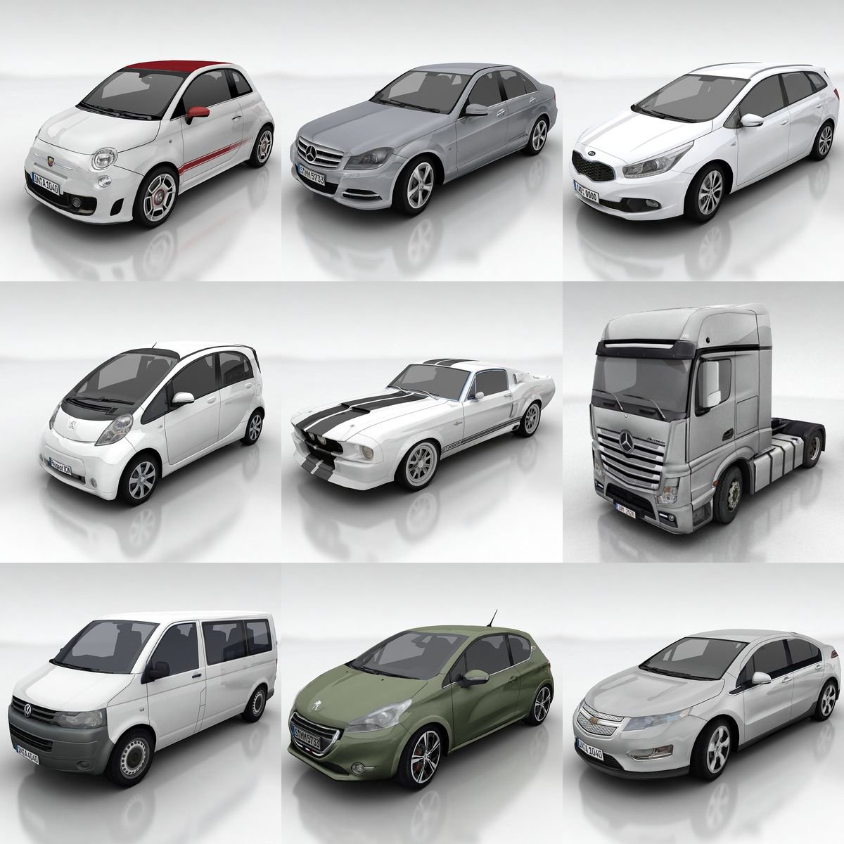 10 city cars models g 3D Модель in Компактные 3DExport