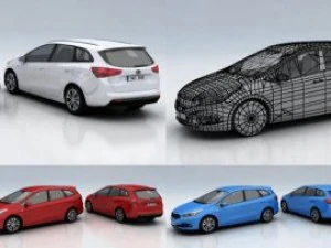 10 city cars models g 3D Model