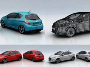 10 city cars models g 3D Model