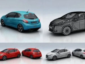 10 city cars models g 3D Model