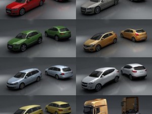 15 city cars models Modello 3D