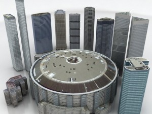 10 city buildings pack Modello 3D
