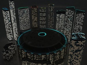 10 city buildings pack 3D Модель