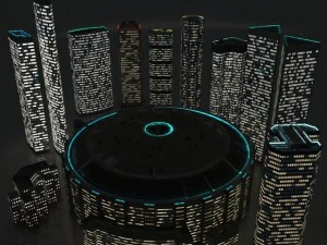 10 city buildings pack 3D Model