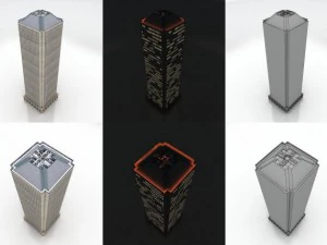 10 city buildings pack 3D Model