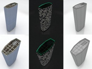 10 city buildings pack 3D Модель