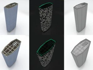 10 city buildings pack 3D Model