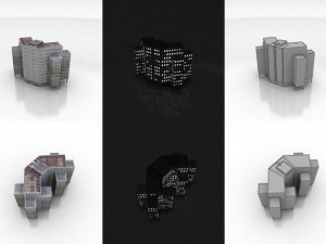 10 city buildings pack 3D Модель
