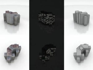 10 city buildings pack 3D Model