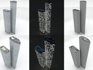 10 city buildings pack 3D Модель