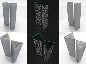 10 city buildings pack 3D Model