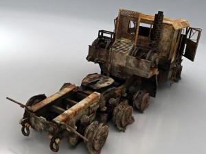 3d models army wreck hets 3D Модель