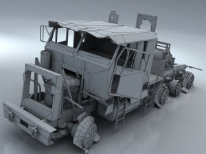 3d models army wreck hets 3D Модель