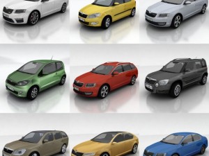 3d models skoda cars collection Modello 3D