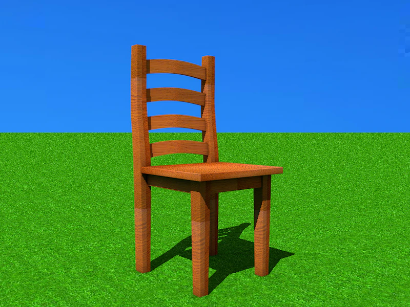 wooden chair 3D Model .c4d .max .obj .3ds .fbx .stl .blend 